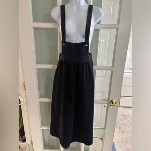 Skies Are Blue Navy Corduroy Suspender Dress